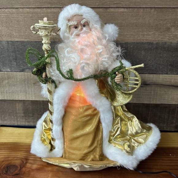 Vintage Christmas Trim A Home Magical Christmas Santa w/ Box Fiber Optic Santa - Picture 1 of 13